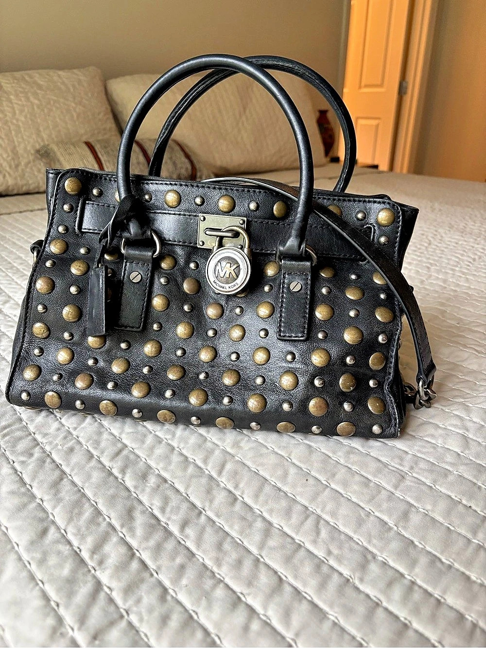 Vintage 2000s Y2K Michael Kors Hamilton Studded Satchel